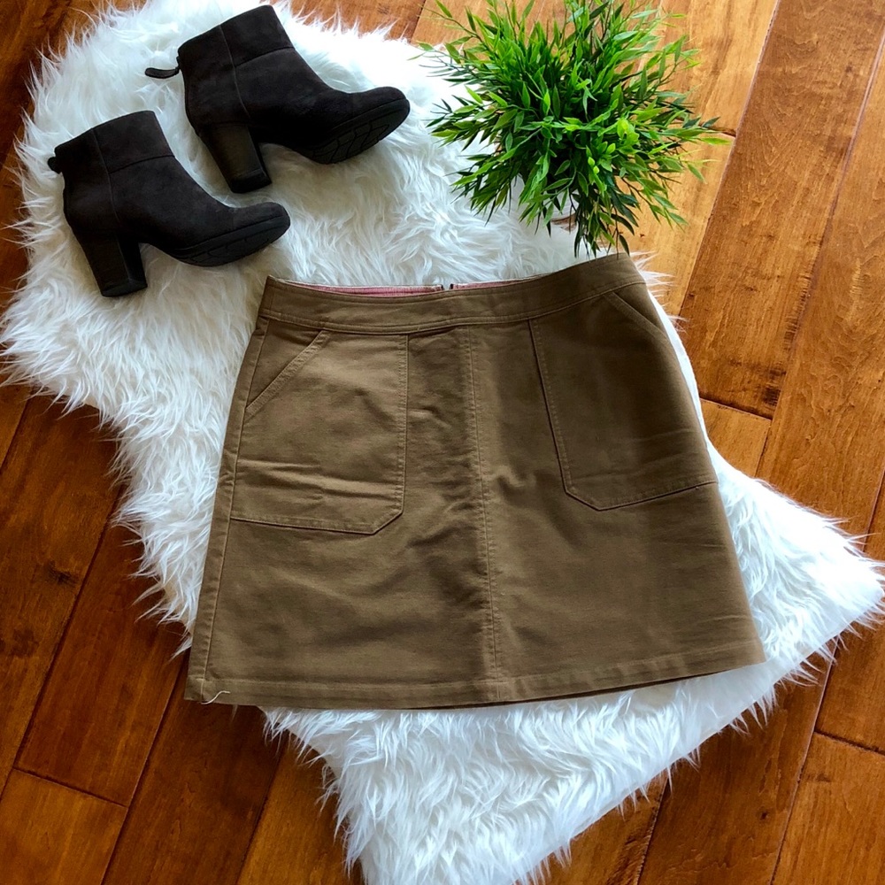 SOLD>NWOT BODEN Brushed Twill A-line Tan Skirt.